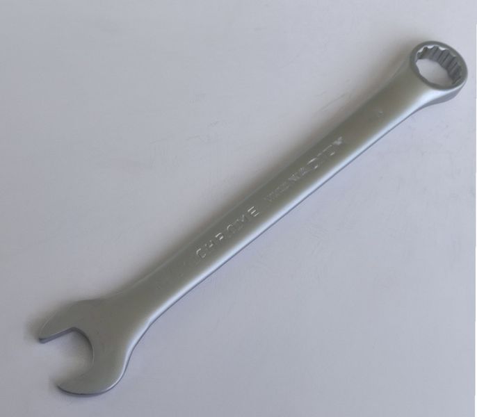 Ключ ріжково-накидний, 24 мм, CrV, satine 50818 фото