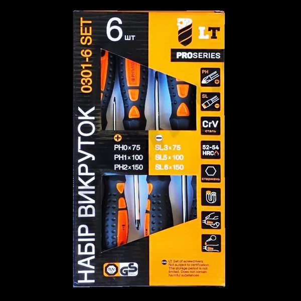 Набір викруток 6 од. LT Proseries (0301-6 SET) 51383 фото