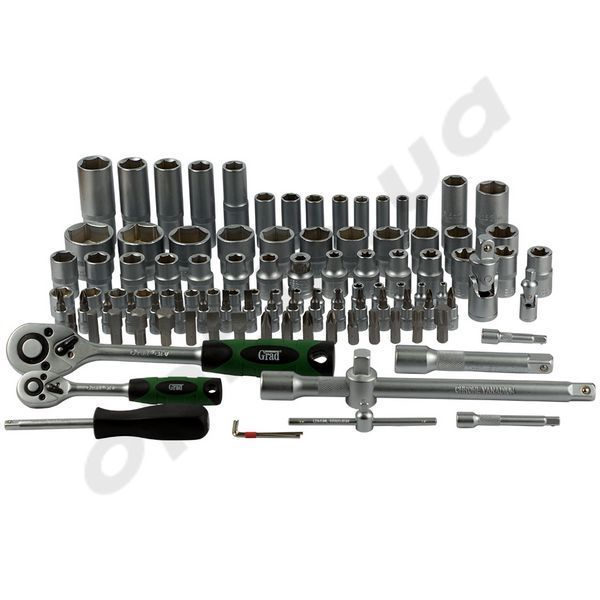 Набір інструментів 1/4", 1/2", 108 од., кейс, "Grad"(6004275) 51974 фото