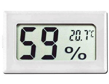 Термометр-гігрометр цифровий, прямокутний білий 5764 фото