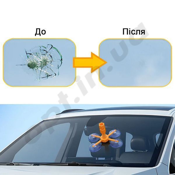 Клей для ремонта автостекла (набор с присосками) 41703 фото