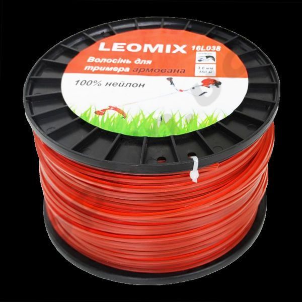 Жилка для тримера 3,0 мм 160 м армована квадрат Leomix 1821 фото