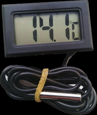 Термометр електронний з виносним датчиком, чорний 5761 фото