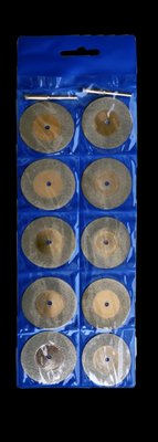 Гравірувальний набір дисків алмазних 40 мм, 10 од. 53725 фото