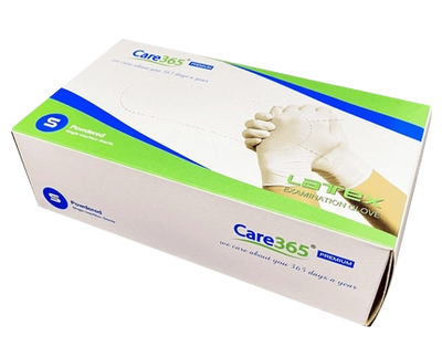 Рукавиці латексні "Care365" -S- 100 шт/уп 3074 фото