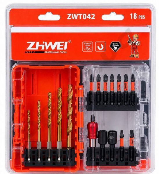 Біти та свердла (набір 18 од.) Zhiwei Pro (ZWT042) 51650 фото