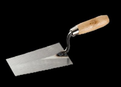 Кельма металева, трапецеєвидна, дерев'яна ручка 180 мм 55849 фото