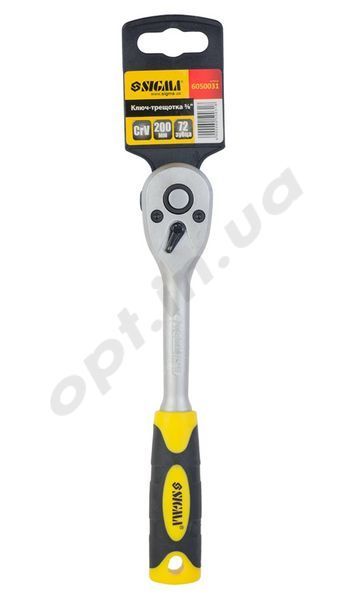 Ключ-тріскачка 3/8 ", 200 мм 72T CrV, "Sigma"(6050031) 51735 фото