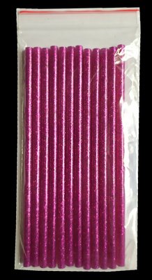 Стержні клейові 7*180 мм з блискітками, 12 шт (рожевий) 41815 фото