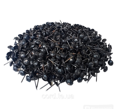 Цвяшки декоративні пластикові чорні, 500г 47155 фото
