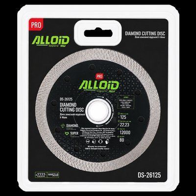 Диск алмазний тонкий 125х1.2х22.2 мм X-Wave Alloid Pro 54259 фото